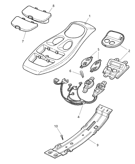 1999 Dodge Dakota Lens, Driver Side Diagram for 5003659AA
