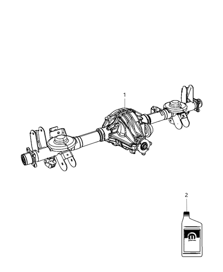 2009 Chrysler Aspen Rear Axle Assembly Diagram 1 - Thumbnail