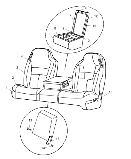2002 Dodge Ram 2500 Quad & Club Cab Front Seat Diagram 3 - Thumbnail