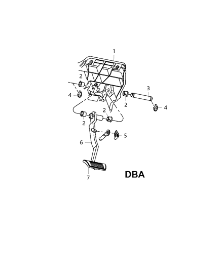 2017 Ram 1500 Brake Pedals Diagram 2 - Thumbnail