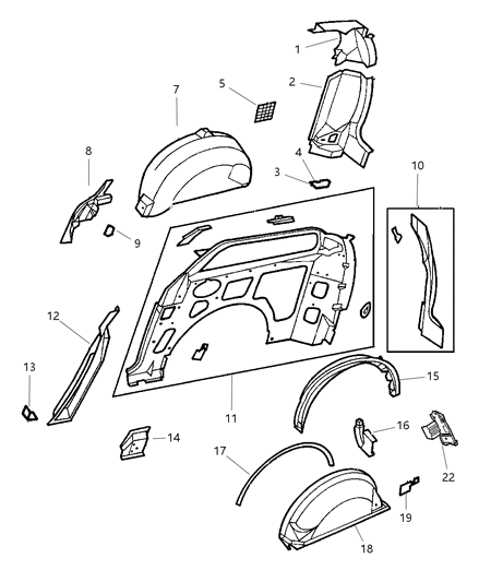 1997 Chrysler Town & Country Reinforcement Diagram for 4886365AA