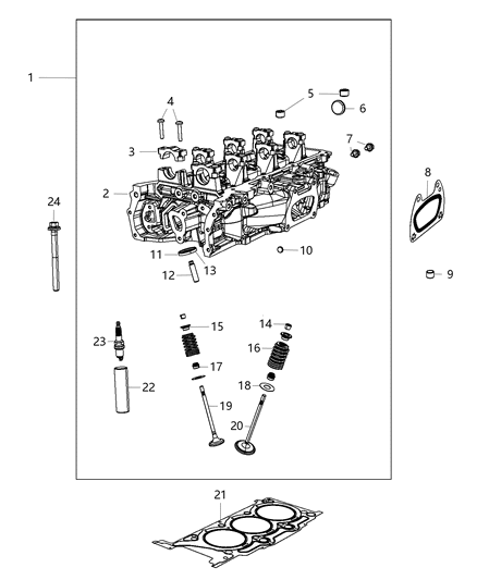 2018 Jeep Grand Cherokee Cylinder Head & Cover Diagram 2 - Thumbnail