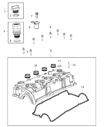 2018 Jeep Compass Filler Cap Diagram for 4892822AB