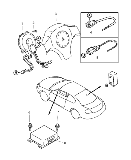2005 Chrysler Sebring Coupe Airbag System Diagram