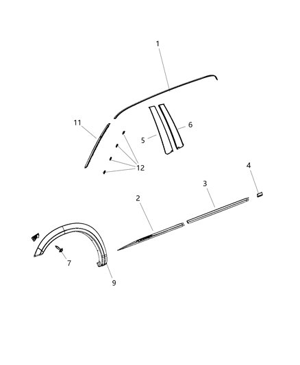 2019 Ram 4500 Extension Wheel Opening Flare Front Diagram for 6MS38GXHAA