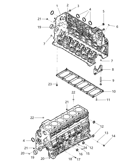 2007 Dodge Ram 3500 Cab Chassis Cylinder Block And Hardware Diagram 2 - Thumbnail