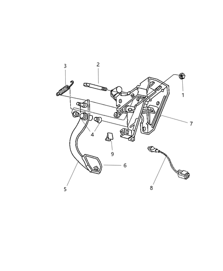 2002 Dodge Stratus Sedan Clutch Pedal Diagram