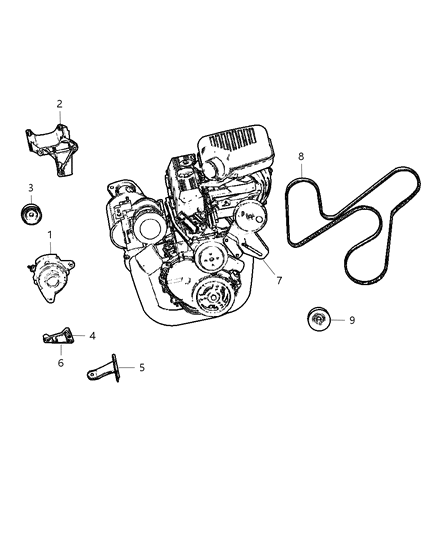 2001 Jeep Wrangler Alternator Diagram 1 - Thumbnail