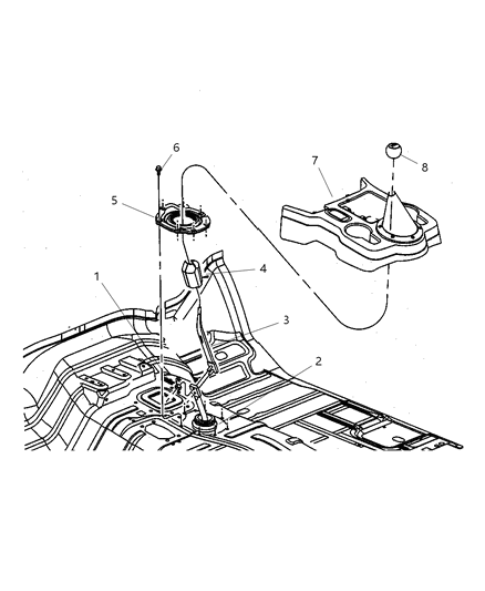2006 Dodge Ram 1500 Gearshift Control Diagram 2 - Thumbnail