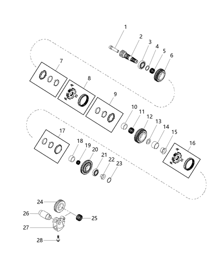 2016 Dodge Dart Plug Input And Output Shaft Diagram for 68275146AA