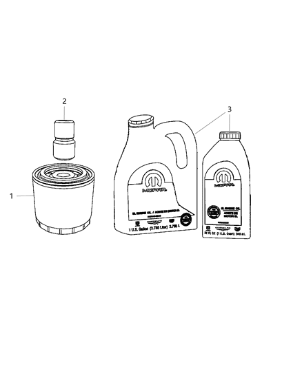 2018 Chrysler 300 Engine Oil Filter & Housing & Adapter / Oil Cooler , Adapter & Hoses / Tubes Diagram 2 - Thumbnail