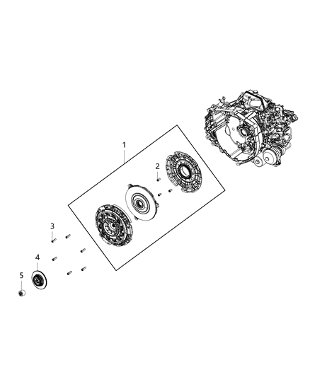 2014 Dodge Dart Bearing Clutch Release Diagram for 68140960AA