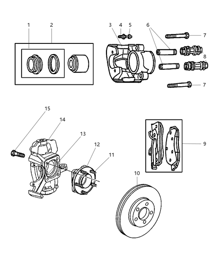 2001 Chrysler Prowler Front Brakes Diagram