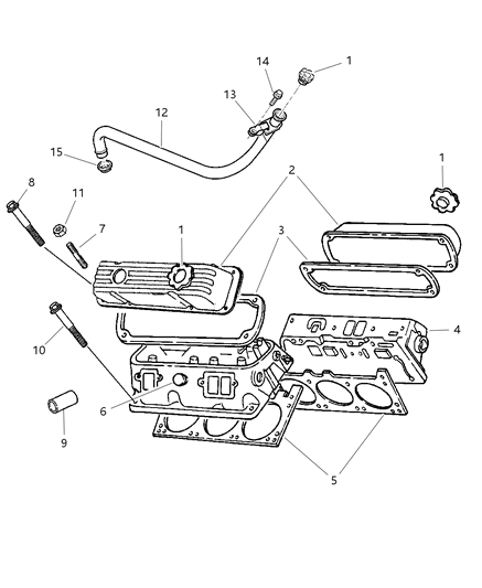 2003 Dodge Ram Van Head Cylinder Diagram for 53021135AB