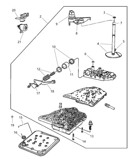 2007 Chrysler PT Cruiser Valve Body Diagram 1 - Thumbnail
