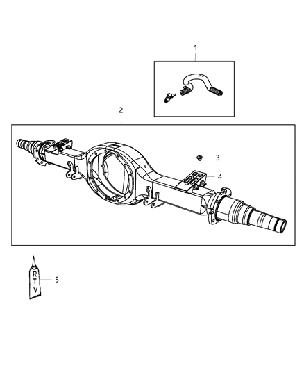 2018 Ram 5500 Housing And Vent of Rear Axle; Differential And Drive Line Diagram