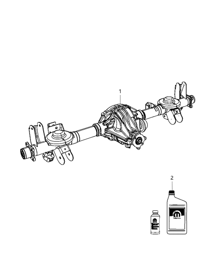 2009 Dodge Durango Rear Axle Assembly Diagram 1 - Thumbnail