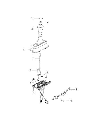 2019 Ram 3500 Cab Chassis(<10K lb.) Gearshift Controls Diagram 1 - Thumbnail
