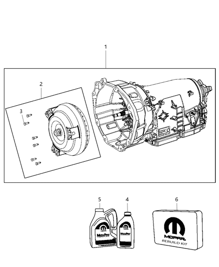 2011 Dodge Durango Transmission / Transaxle Assembly Diagram 2 - Thumbnail