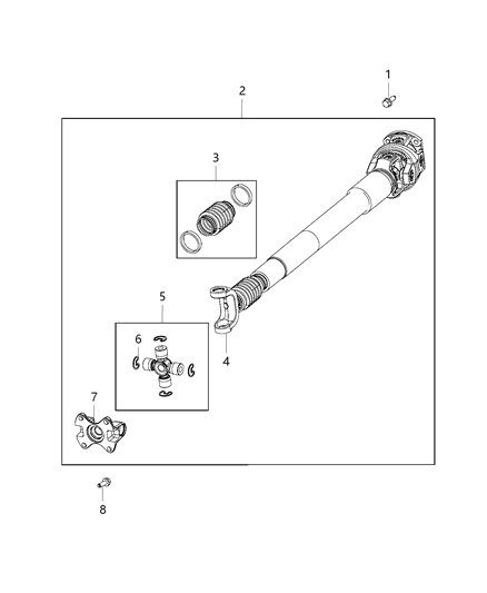 2013 Ram 2500 Shaft - Drive of Front Axle; Differential And Drive Line Diagram