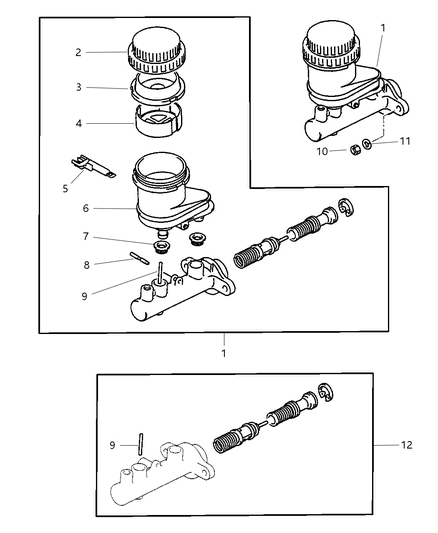 2001 Dodge Stratus Switch Brake Fluid Level Diagram for MR449412