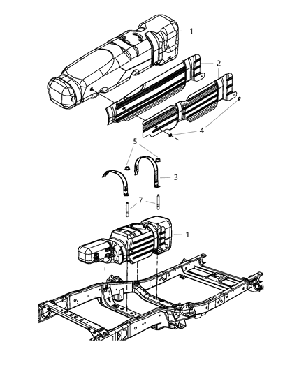 2008 Dodge Ram 3500 Cab Chassis Fuel Tank & Related Diagram
