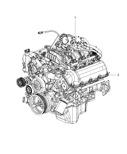 2010 Jeep Commander Engine Assembly And Service Long Block Diagram 1 - Thumbnail