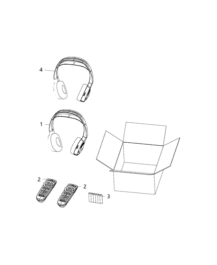 2017 Chrysler Pacifica Headphones Wireless Factory Installed Diagram for 68239856AB