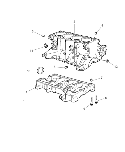 2002 Jeep Liberty Heater Kit Engine Block Diagram for 82207243