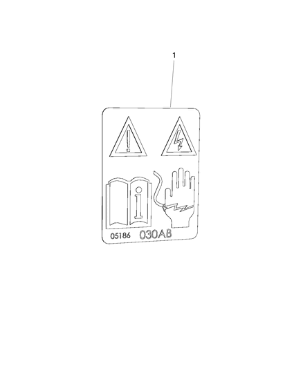 2020 Chrysler Voyager Warning Label Diagram for 5186030AC