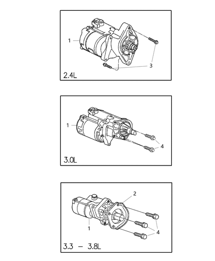 2000 Chrysler Town & Country Starter Diagram for 4686111AE