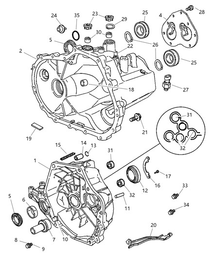 2009 Chrysler PT Cruiser Case & Related Parts Diagram 3 - Thumbnail
