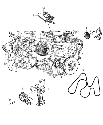 2013 Ram 3500 Generator Engine Diagram for R6029707AB