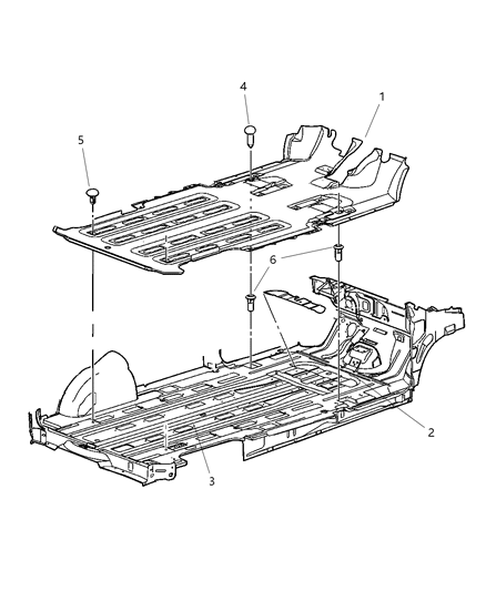 2003 Dodge Caravan Protector Heel Diagram for UC47XTMAA