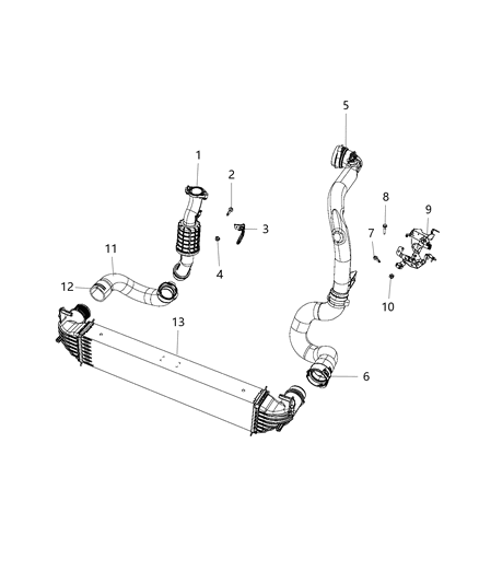 2019 Jeep Renegade Charge Air Cooler Diagram 2 - Thumbnail