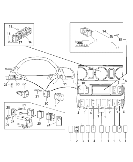 2003 Dodge Sprinter 3500 Headlamp Switch Diagram for 5103658AA