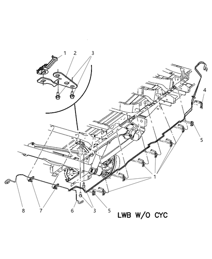 2006 Chrysler Town & Country Tube Brake Diagram for 4721053AB