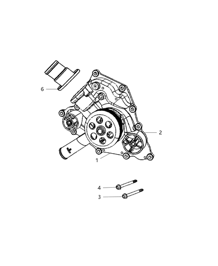 2007 Jeep Commander Water Pump & Related Parts Diagram 2 - Thumbnail