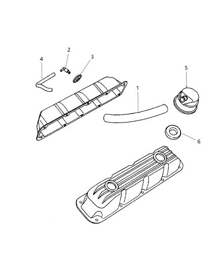 2002 Dodge Durango Crankcase Ventilation Diagram 2 - Thumbnail