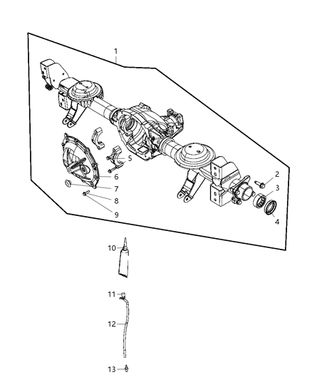 2008 Dodge Durango Housing & Vent , Rear Axle Diagram 1 - Thumbnail