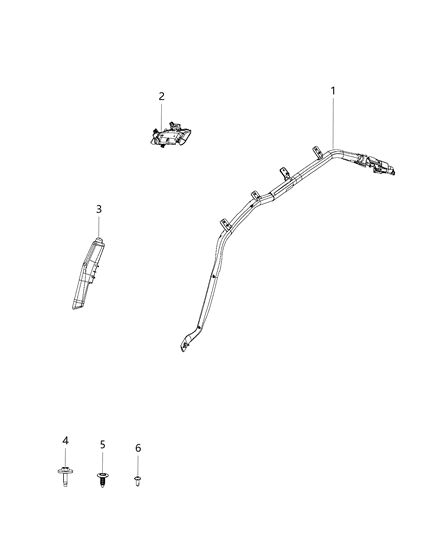 2020 Chrysler 300 Air Bag Seat Diagram for 68154567AB