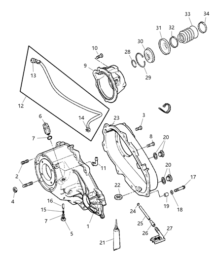 2007 Jeep Liberty Transfer Case & Related Parts Diagram 1 - Thumbnail