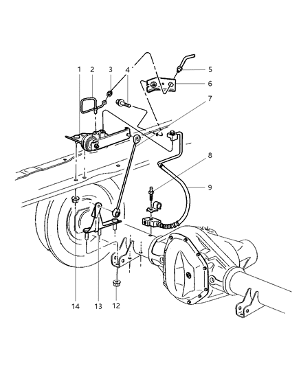 1999 Dodge Ram 2500 Regular Cab Rear Height Sensing System Diagram