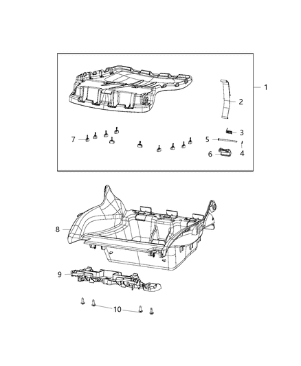 2018 Jeep Compass Front Seat - In-Seat Storage Diagram