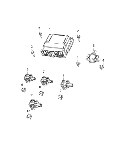 2018 Chrysler 300 SDM Module Diagram for 68371752AA