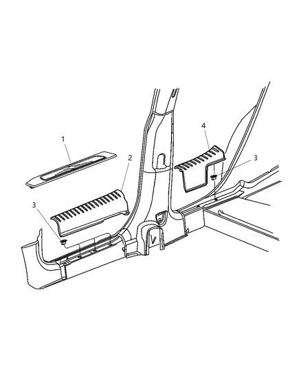 2008 Chrysler PT Cruiser Scuff Plates Diagram 2 - Thumbnail