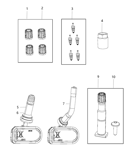 2017 Ram 3500 Pickup Tire Monitoring System Diagram