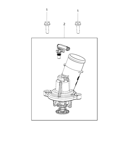 2015 Ram 3500 Pickup Thermostat & Related Parts Diagram 2 - Thumbnail