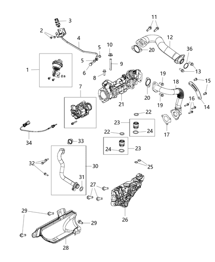 2017 Jeep Grand Cherokee EGR Valve Diagram 1 - Thumbnail