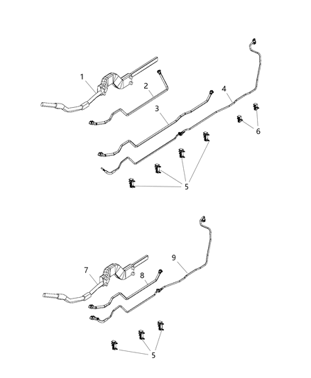 2020 Ram 1500 Classic Fuel Lines/Tubes, Rear Diagram 1 - Thumbnail